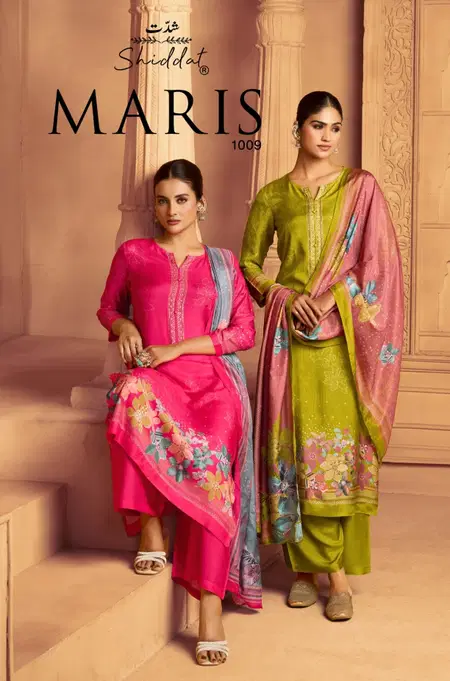 Maris 1009 By Shiddat Muslin Printed Dress Material Exporters In India